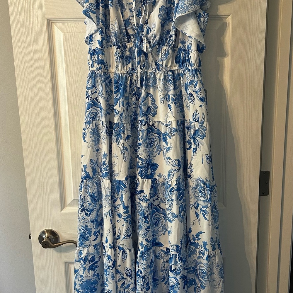 NWT Blue and White Floral Dress